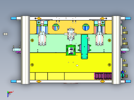 汽车仪表板3D模具设计图 UG三维建模图纸 内含3套模具数模俯视缩略图