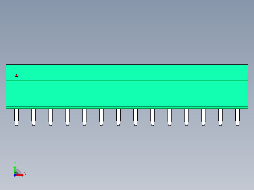DEGSON 15EDG 系列 3.5mm 插拔式接线端子 FullPack-15EDGVC-3.5-14P-14-00AH前视图