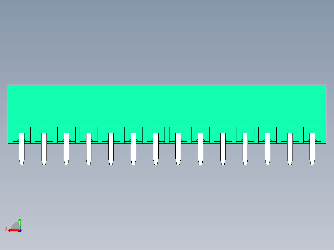 DEGSON 15EDG 系列 3.5mm 插拔式接线端子 FullPack-15EDGVC-3.5-14P-14-00AH后视图