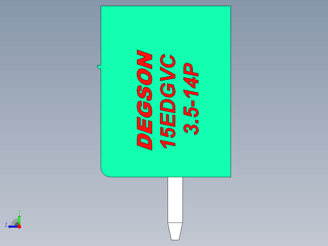 DEGSON 15EDG 系列 3.5mm 插拔式接线端子 FullPack-15EDGVC-3.5-14P-14-00AH右视图