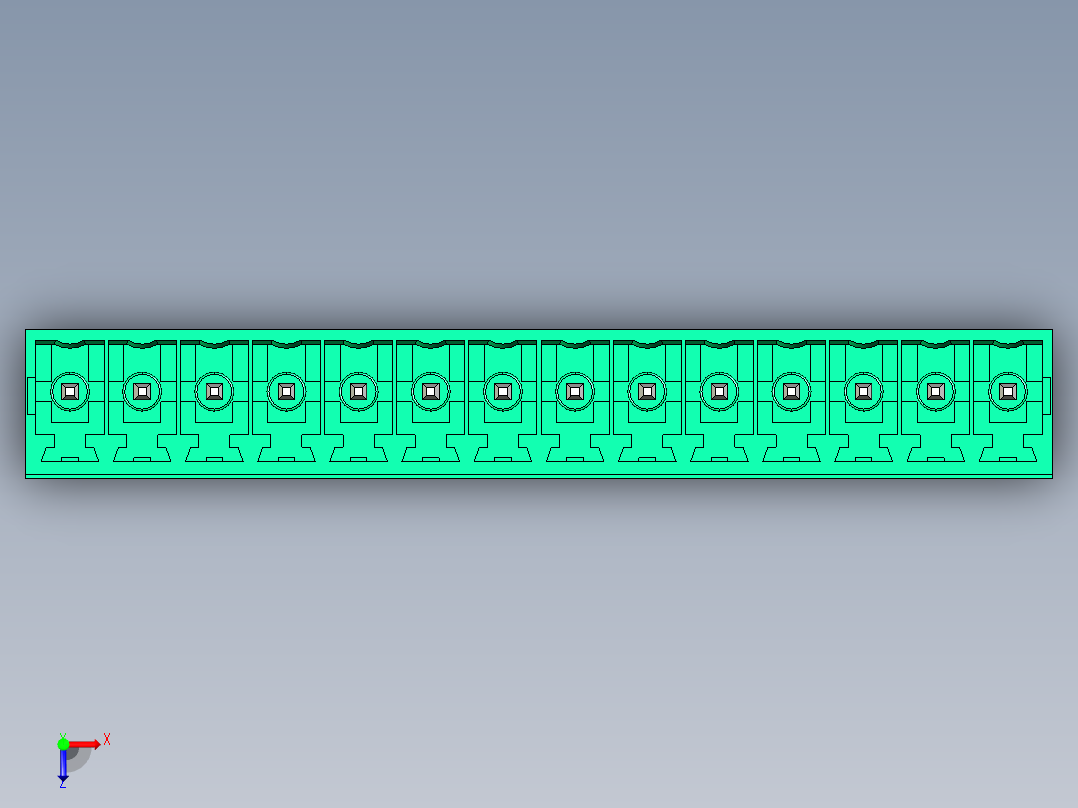DEGSON 15EDG 系列 3.5mm 插拔式接线端子 FullPack-15EDGVC-3.5-14P-14-00AH俯视图