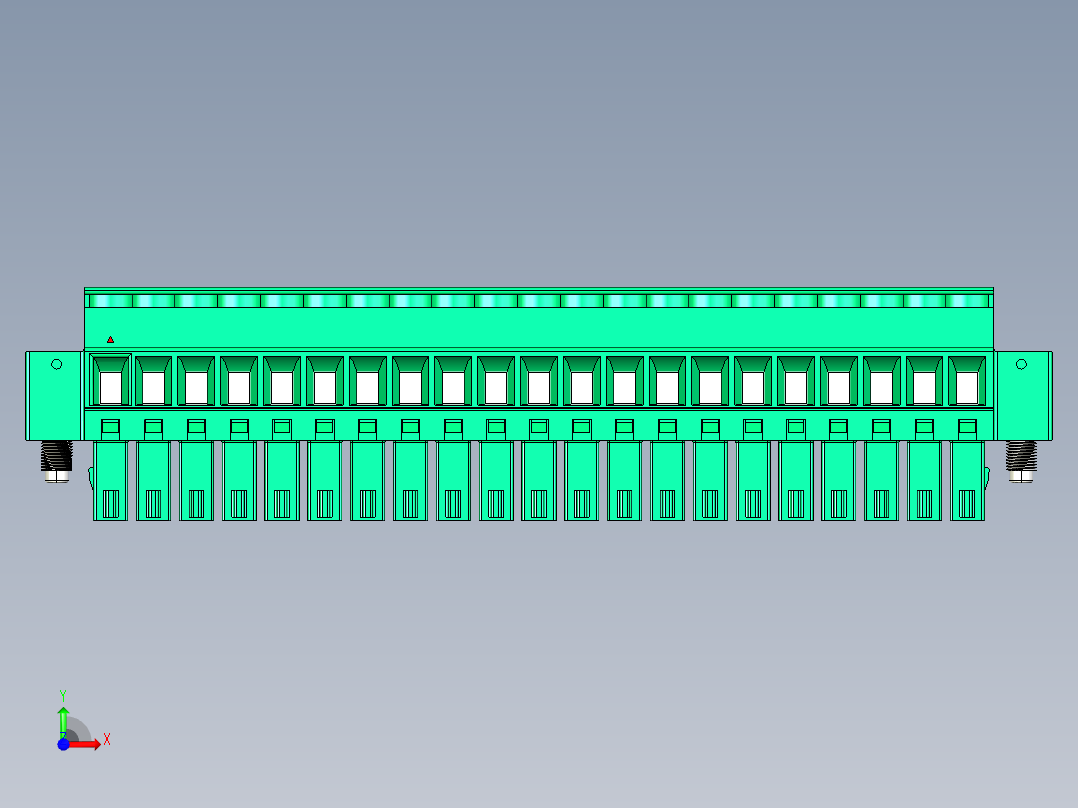 DEGSON 15EDG（公头） 3.5mm 螺钉锁紧，插拔式接线端子 FullPack-15EDGKAM-3.5-21P-14-00AH前视图