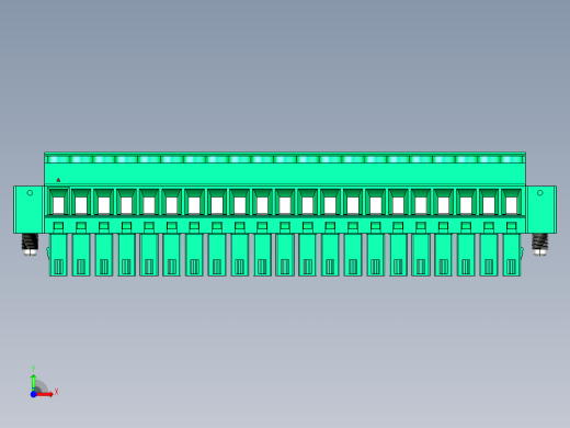 DEGSON 15EDG（公头） 3.5mm 螺钉锁紧，插拔式接线端子 FullPack-15EDGKAM-3.5-21P-14-00AH前视缩略图