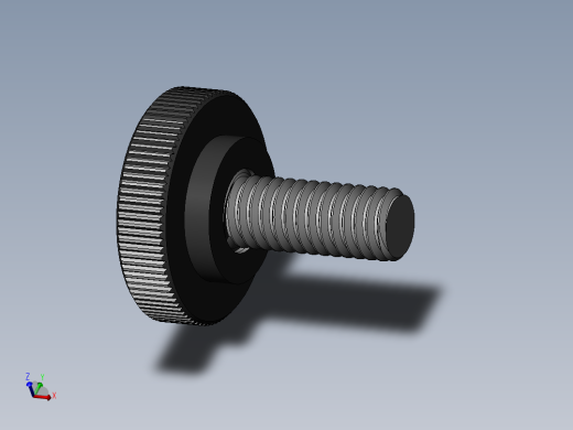 滚花旋钮-Knurled Knob 0.312x1.000x0.750.SLDPRT