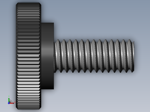 滚花旋钮-Knurled Knob 0.312x1.000x0.750.SLDPRT前视缩略图