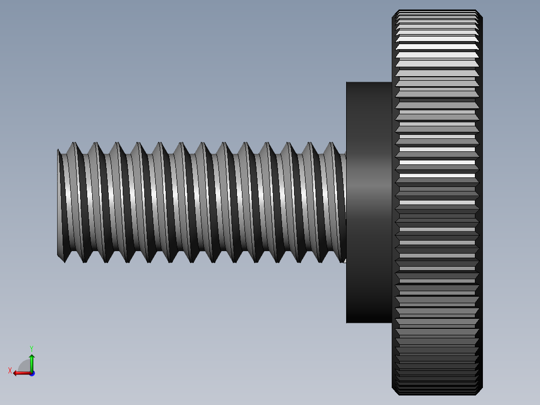 滚花旋钮-Knurled Knob 0.312x1.000x0.750.SLDPRT后视图