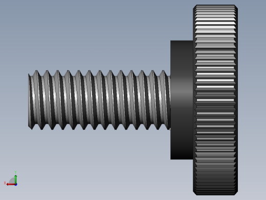 滚花旋钮-Knurled Knob 0.312x1.000x0.750.SLDPRT后视缩略图