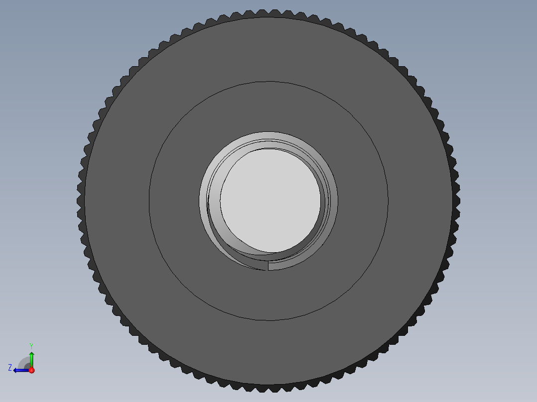 滚花旋钮-Knurled Knob 0.312x1.000x0.750.SLDPRT右视图
