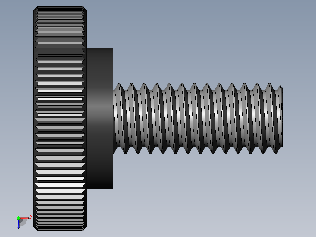 滚花旋钮-Knurled Knob 0.312x1.000x0.750.SLDPRT俯视图