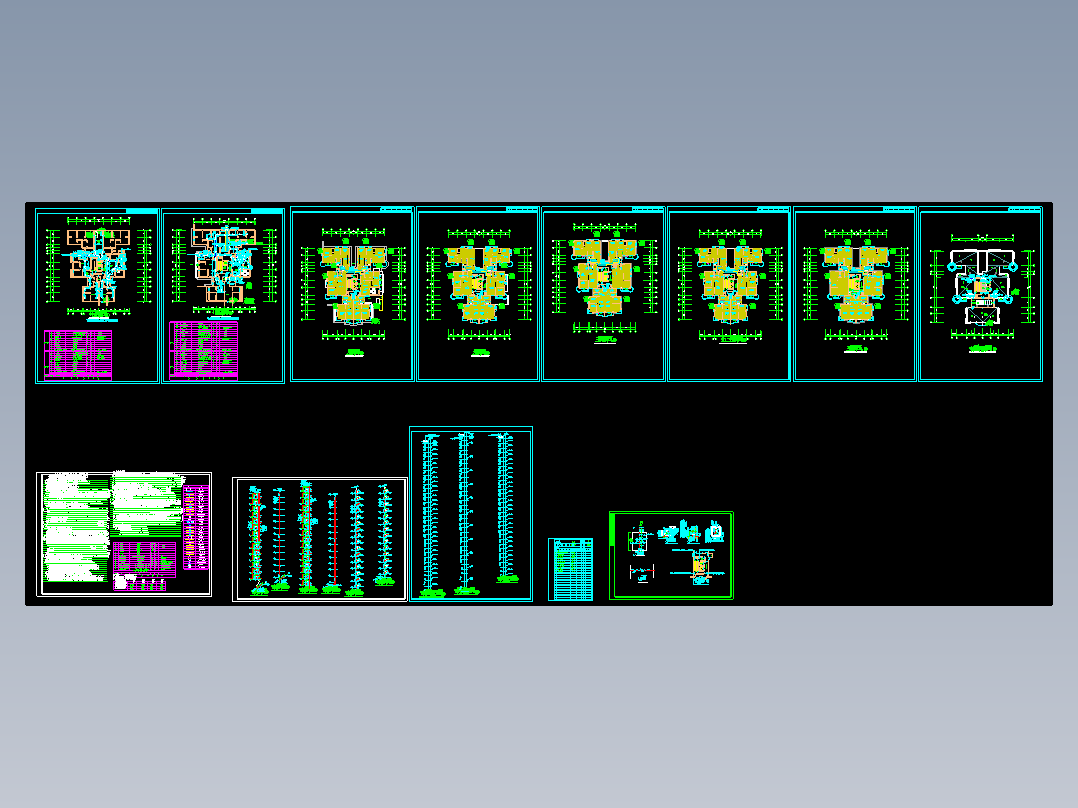 某高层住宅楼采暖、防排烟图纸全套