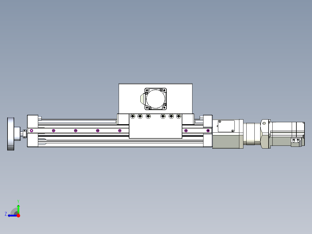 威洛博直线电机模组EB6ZR-L140-S180-RZ575K-Z575K-MS3右视图