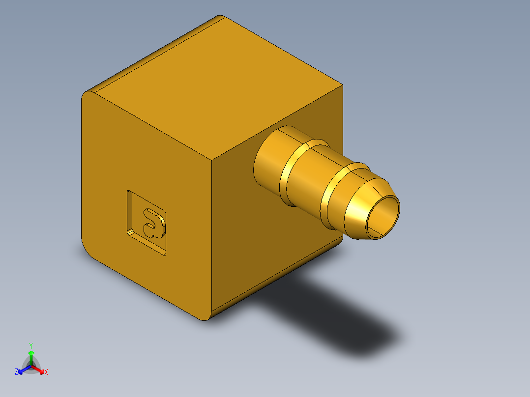 工业通用螺蚊管倒齿式工业硬管接头Female Elbow 230-4-2主视图