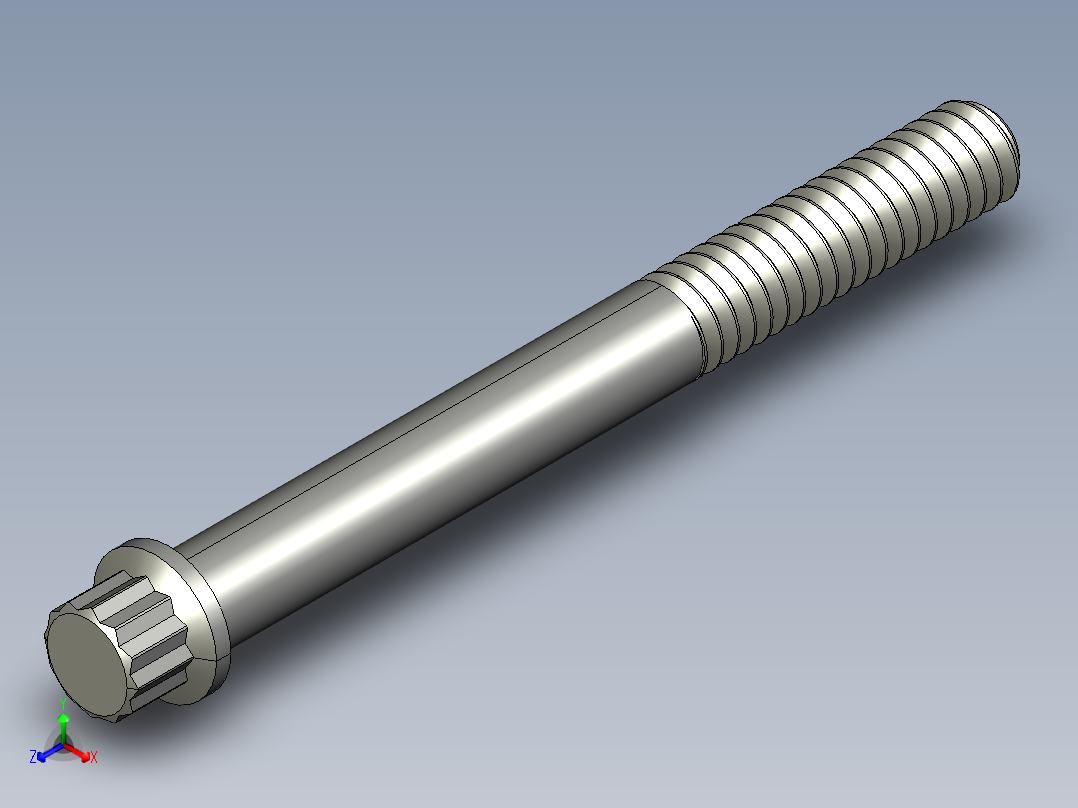 1-4in-20 2.25long 12-point screws.STEP主视图