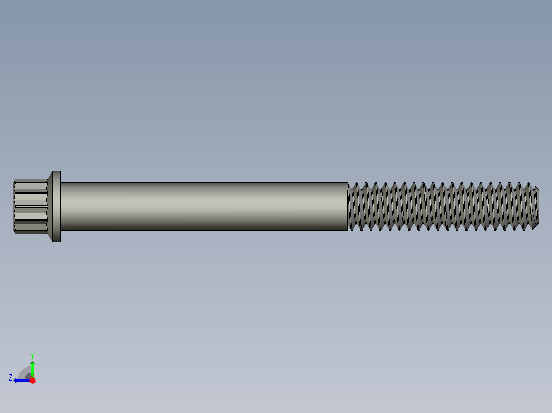 1-4in-20 2.25long 12-point screws.STEP右视图