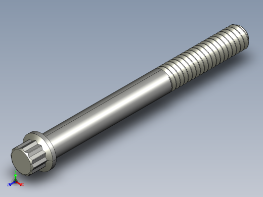 1-4in-20 2.25long 12-point screws.STEP正等轴测缩略图