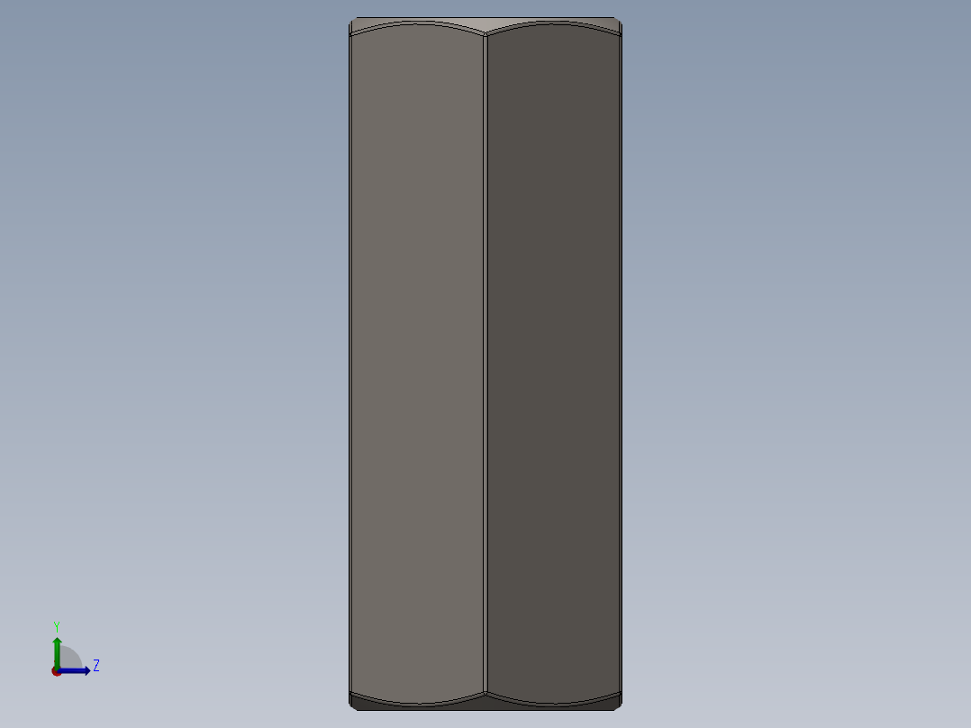 紧固件-0.5000 Coupler左视图