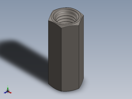紧固件-0.5000 Coupler正等轴测缩略图