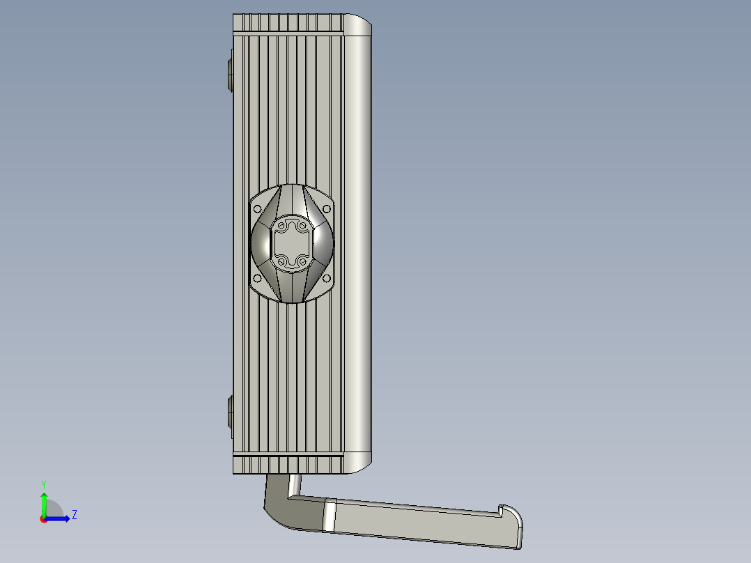 悬臂控制操控箱键盘支架-L5-固定底座-200左视图