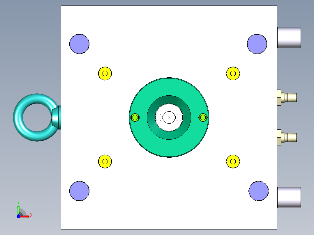 手机充电器外壳注塑模具UG+CAD==1078466==200前视图