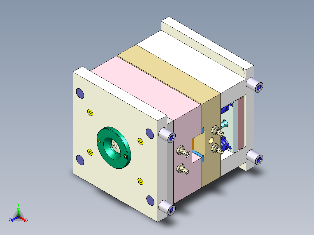手机充电器外壳注塑模具UG+CAD==1078466==200正等轴测图