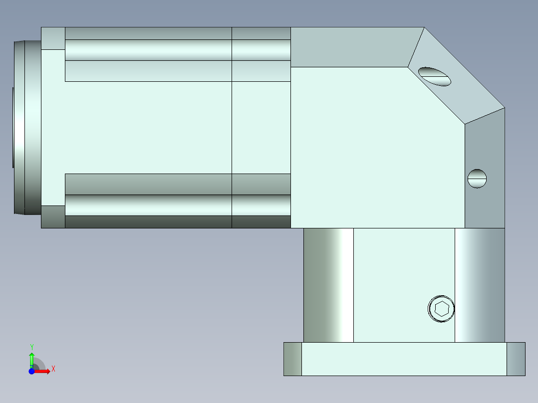 直齿孔ZPLX142-L3 42-114.3-200-M12.stp前视图