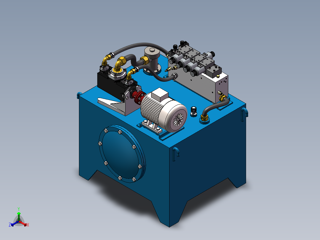 五轴机床(1)正等轴测图