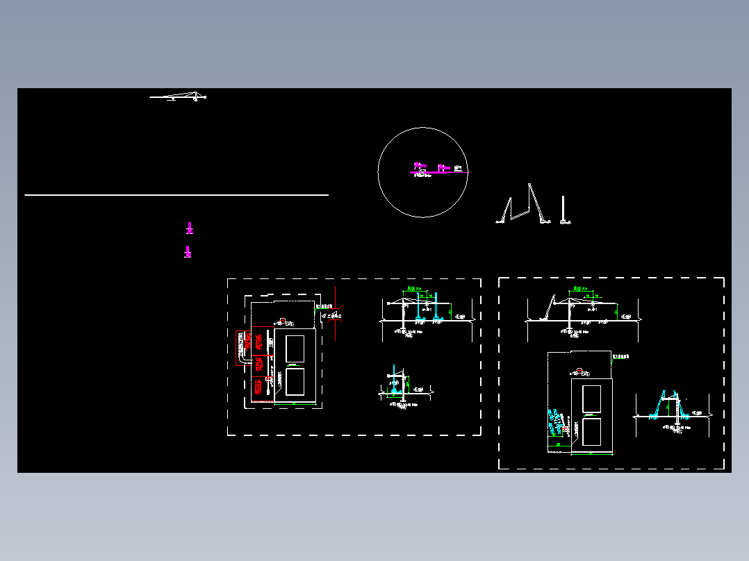 汽车吊示意图、塔吊安拆配建筑图纸