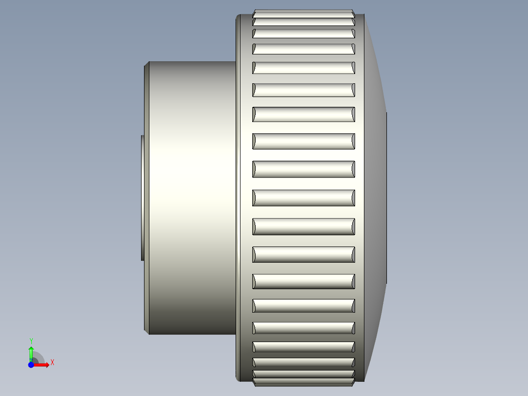 把手(凸紋)B.193FP-3D多系列多零件图纸模型前视图