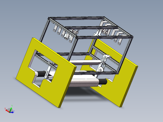 无纺布检测机（sw可编辑+工程图+bom）