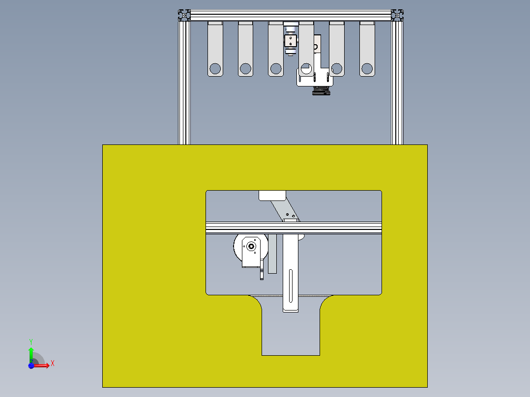 无纺布检测机（sw可编辑+工程图+bom）前视图
