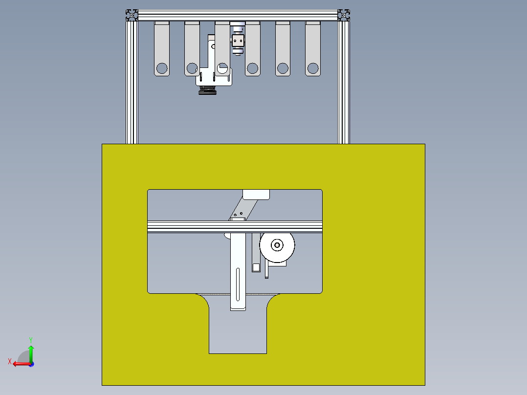 无纺布检测机（sw可编辑+工程图+bom）后视图
