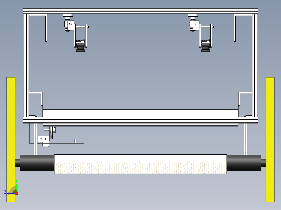 无纺布检测机（sw可编辑+工程图+bom）右视图