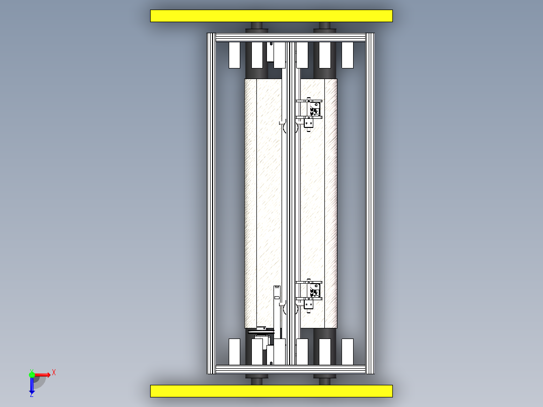 无纺布检测机（sw可编辑+工程图+bom）俯视图