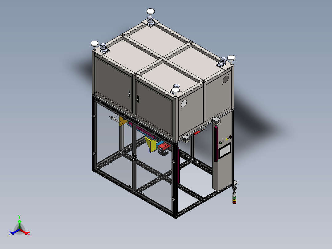 TV盒自动贴附sw18可编辑正等轴测图