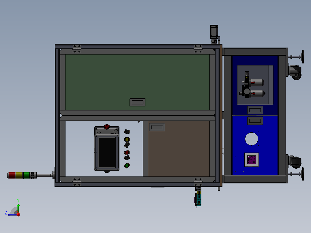 双工位贴双面胶纸机sw18右视图
