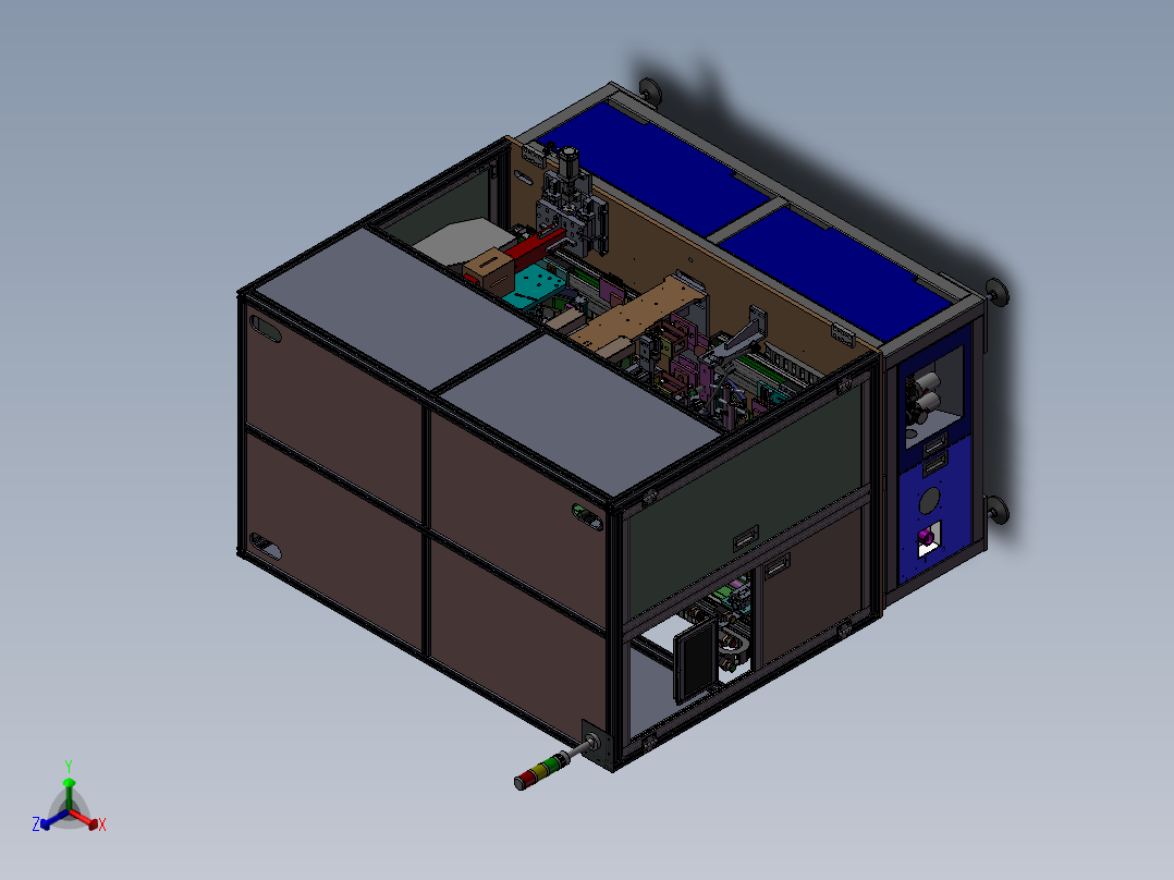 双工位贴双面胶纸机sw18正等轴测图