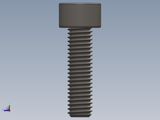 Screw_DIN_912_M5x18F_A2.SLDPRT公制内六角螺钉右视缩略图
