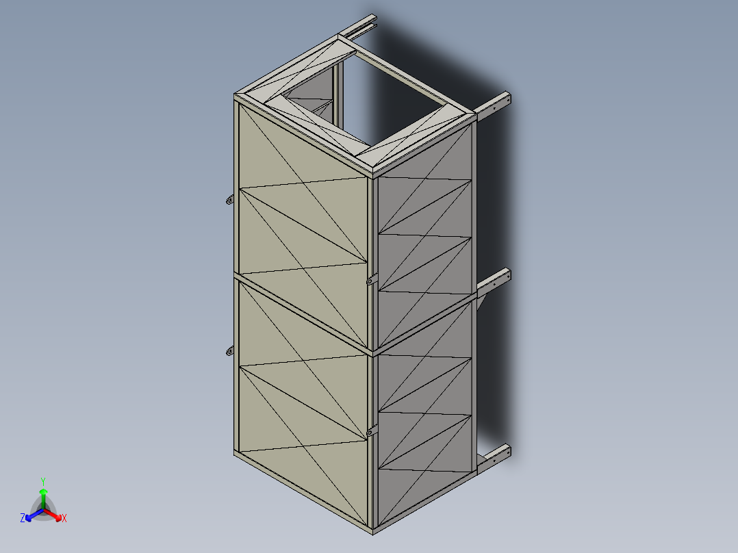 箱式清洗机正等轴测图