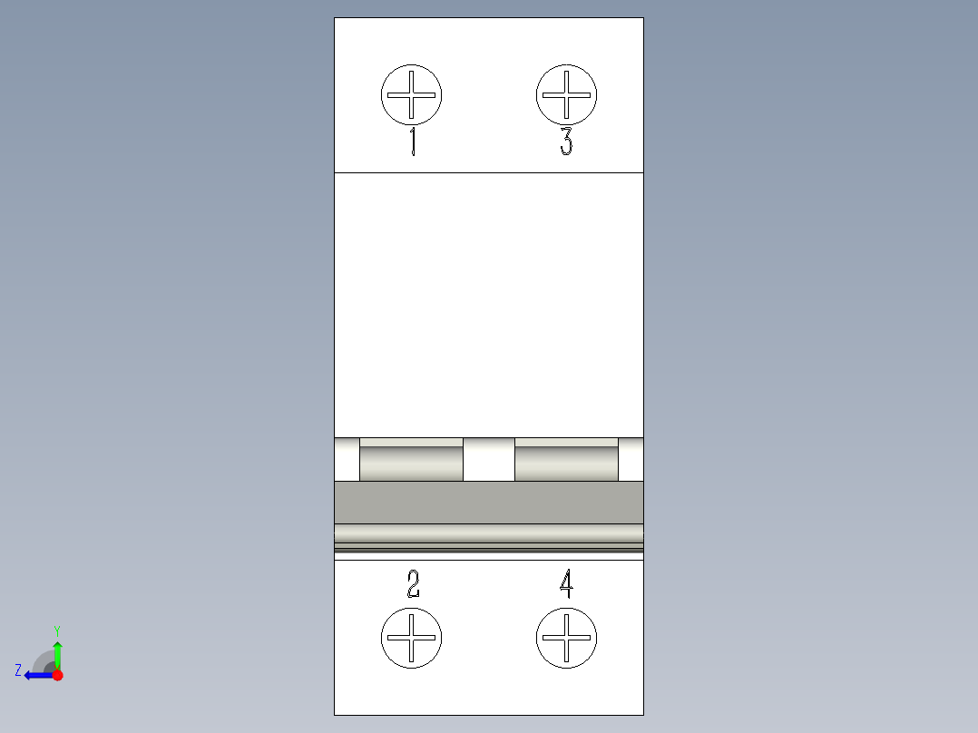 施耐德C65N 2P右视图