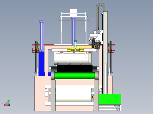 吸塑件自动堆叠机3D模型图纸 SOLIDWORKS设计后视缩略图