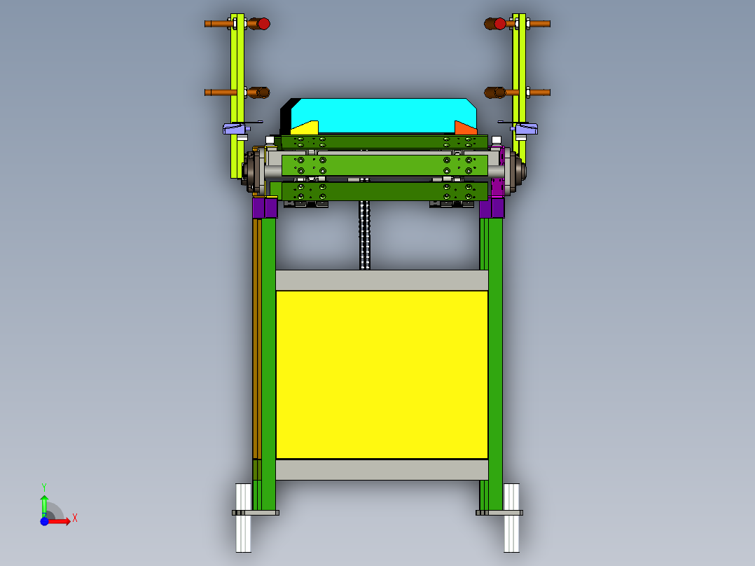 链板输送机前视图