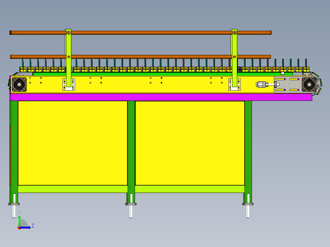 链板输送机左视图