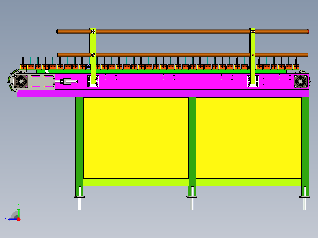 链板输送机右视图