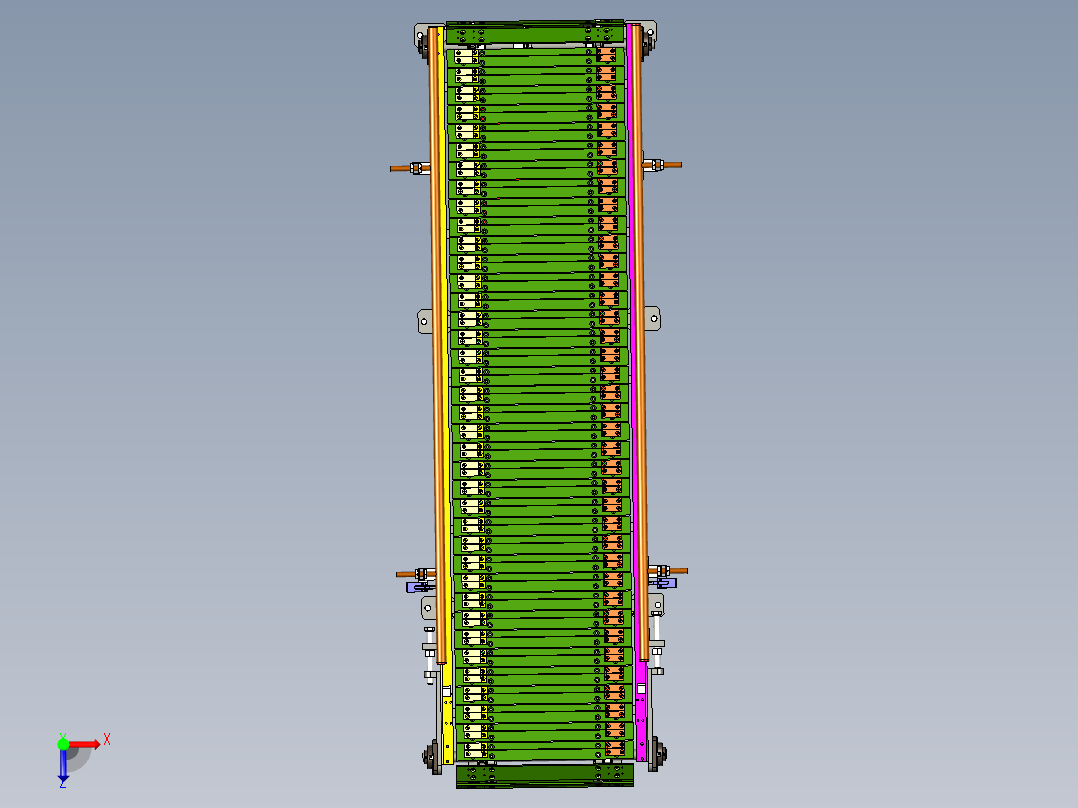 链板输送机俯视图