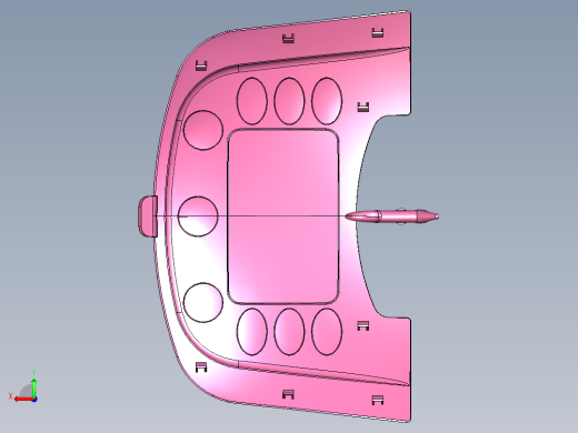 儿童玩具车引擎盖注塑模具设计后视缩略图