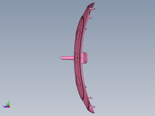 儿童玩具车引擎盖注塑模具设计右视缩略图