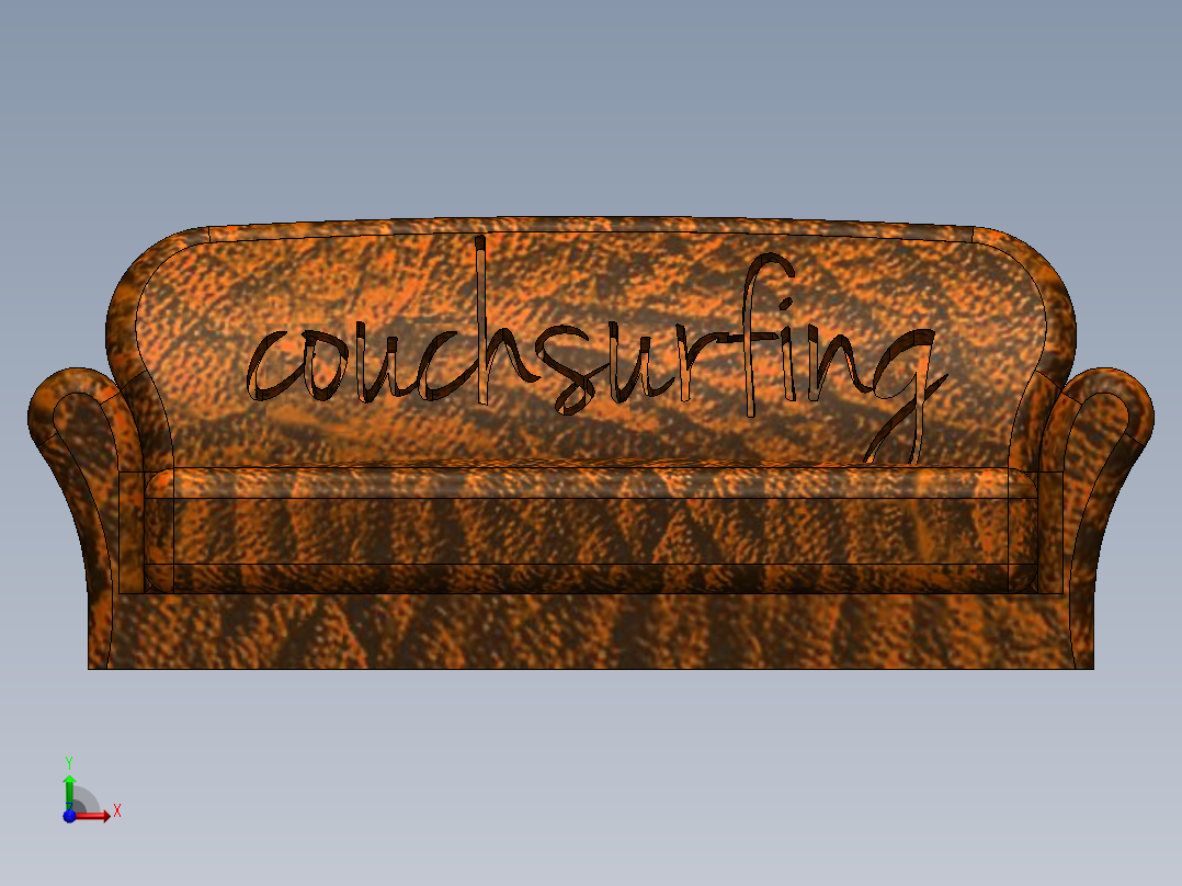 沙发客纪念物前视图