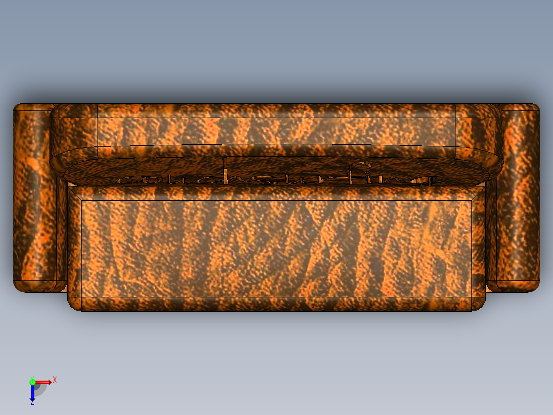 沙发客纪念物俯视图