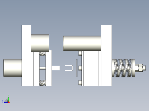 加固支架弯曲冲孔复合模右视缩略图