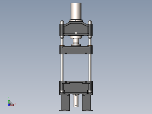 100t液压机设计5前视缩略图